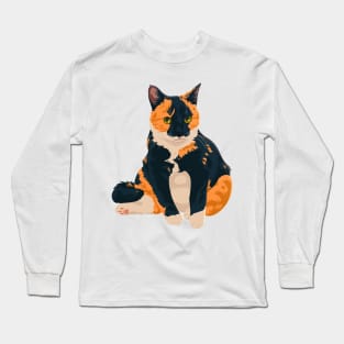 Chonky Calico Sitting Long Sleeve T-Shirt